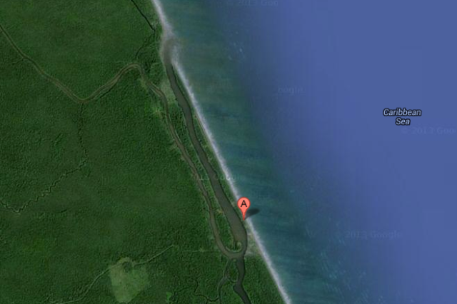 The location of the Sea Turtle field station. tagging turtle